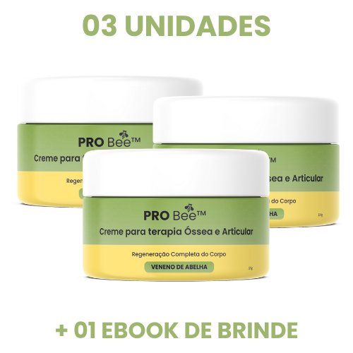 PRO Bee™ - Creme para terapia Óssea e Articular - Mania das CoisasPRO Bee™ - Creme para terapia Óssea e ArticularMania das Coisas